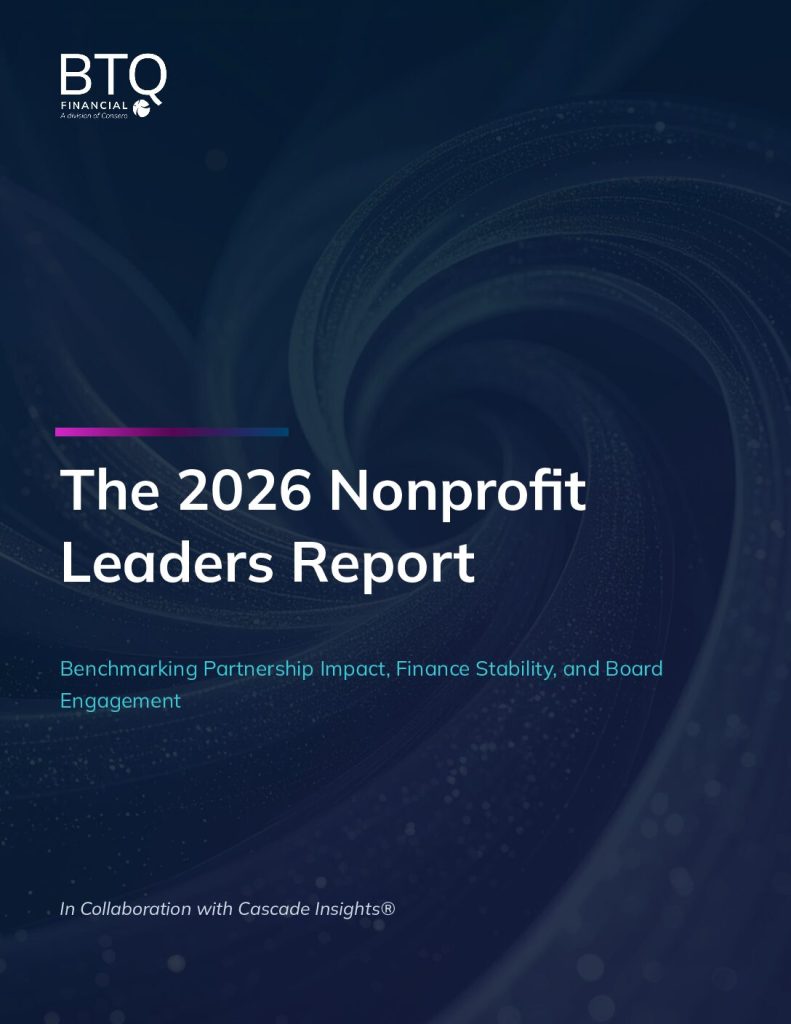 Cover of BTQ Financial's 2026 Nonprofit Leaders Report